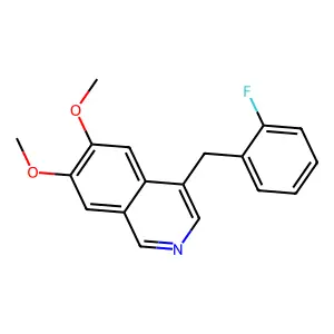 4-(2-Fluorobenzyl)-6,7-dimethoxyisoquinoline structure