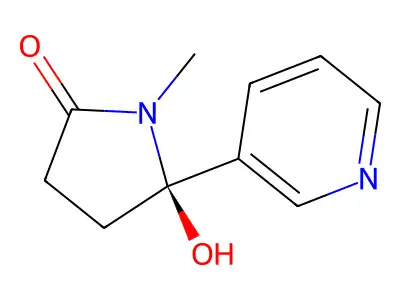5-Hydroxy-1-methyl-5-pyridin-3-ylpyrrolidin-2-one structure