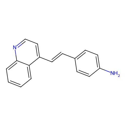 Benzenamine, 4-[2-(4-quinolinyl)ethenyl]- structure
