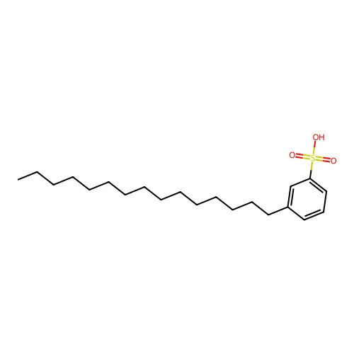 Benzenesulfonic acid, pentadecyl- structure