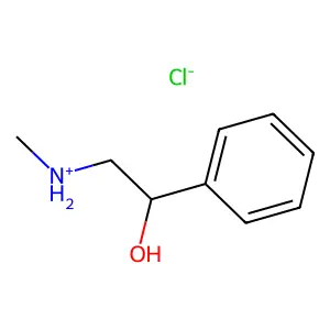 Benzyl alcohol, alpha-((methylamino)methyl)-, hydrochloride structure