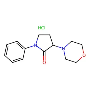 2-Pyrrolidinone, 3-morpholino-1-phenyl-, hydrochloride structure