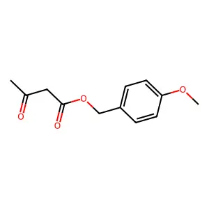 Butanoic acid, 3-oxo-, (4-methoxyphenyl)methyl ester structure