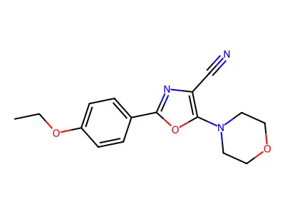 2-(4-Ethoxyphenyl)-5-morpholin-4-yl-1,3-oxazole-4-carbonitrile structure