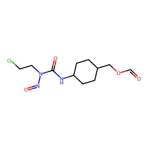 Urea, 1-(2-chloroethyl)-3-(4-hydroxymethylcyclohexyl)-1-nitroso-, formate, (E)- structure