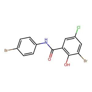 3-Bromo-N-(4-bromophenyl)-5-chlorosalicylamide structure
