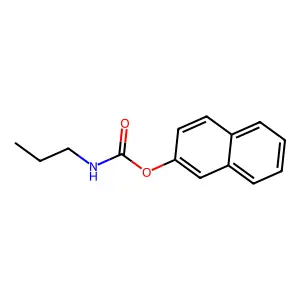 Carbamic acid, propyl-, 2-naphthalenyl ester structure