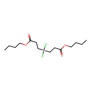 1,1'-Dibutyl 3,3'-(dichlorostannylene)bis(propanoate) structure