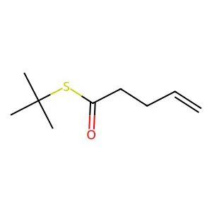 S-tert-butyl pent-4-enethioate structure