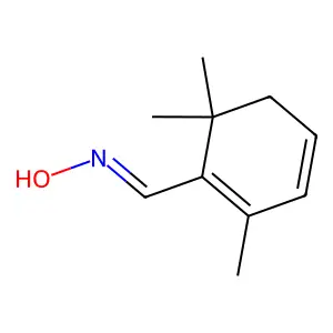 1,3-Cyclohexadiene-1-carboxaldehyde, 2,6,6-trimethyl-, oxime structure