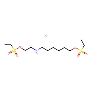 1-Hexanol, 6-((2-hydroxyethyl)amino)-, diethanesulfonate (ester), hydrochloride structure