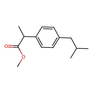 Ibuprofen methyl ester structure