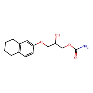 3-(1,2,3,4-Tetrahydro-7-naphthyloxy)-2-hydroxypropyl carbamate structure