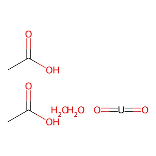 Uranyl acetate dihydrate structure