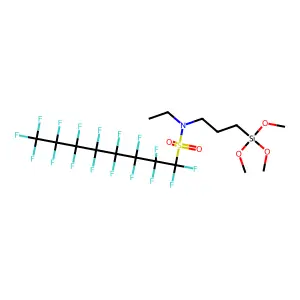N-Ethylheptadecafluoro-N-(3-(trimethoxysilyl)propyl)octanesulphonamide structure