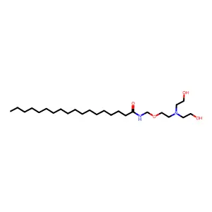 Octadecanamide, N-((2-(bis(2-hydroxyethyl)amino)ethoxy)methyl)- structure