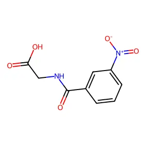 Glycine, N-(3-nitrobenzoyl)- structure