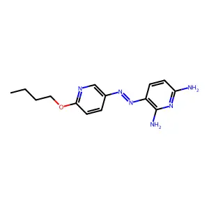 2,6-Diamino-2'-butyloxy-3,5'-azopyridine structure