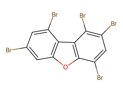 1,2,4,7,9-Pentabromo-dibenzofuran structure