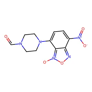 1-Piperazinecarboxaldehyde, N-oxide structure
