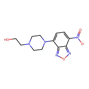 1-Piperazineethanol, 4-(7-nitrobenzofurazan-4-yl)- structure