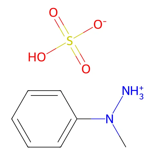 hydrogen sulfate;(N-methylanilino)azanium structure