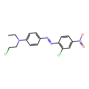 Benzenamine, N-(2-chloroethyl)-4-[2-(2-chloro-4-nitrophenyl)diazenyl]-N-ethyl- structure