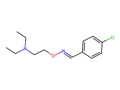 2-[(4-chlorophenyl)methylideneamino]oxy-N,N-diethylethanamine structure