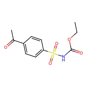 Ethyl 4-acetylphenylsulphonylcarbamate structure