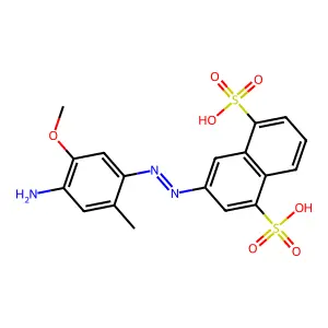3-((4-Amino-5-methoxy-o-tolyl)azo)naphthalene-1,5-disulphonic acid structure