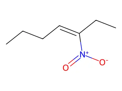 3-Nitro-hept-3-ene structure