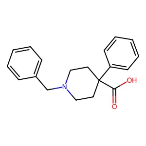 4-Phenyl-1-(phenylmethyl)-4-piperidinecarboxylic acid structure