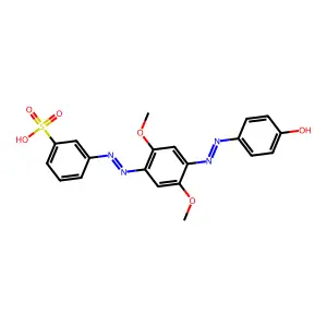 3-((4-((4-Hydroxyphenyl)azo)-2,5-dimethoxyphenyl)azo)benzenesulphonic acid structure