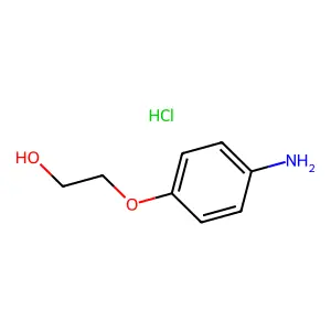 Ethanol, 2-(4-aminophenoxy)-, hydrochloride (1:1) structure