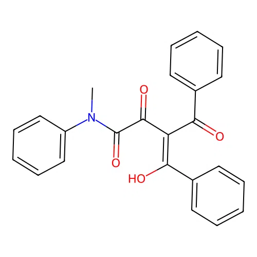 2-Butenamide, 3-benzoyl-2-hydroxy-N-methyl-4-oxo-N,4-diphenyl- structure