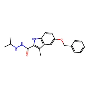 1-(2-(3-Methyl-5-benzyloxyindolyl)carbonyl)-2-isopropyl hydrazide structure