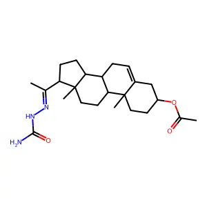 2-[3-(Acetyloxy)pregn-5-en-20-ylidene]hydrazine-1-carboximidic acid structure