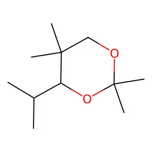 1,3-Dioxane, 2,2,5,5-tetramethyl-4-(1-methylethyl)- structure