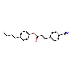 2-Propenoic acid, 3-(4-cyanophenyl)-, 4-butylphenyl ester structure