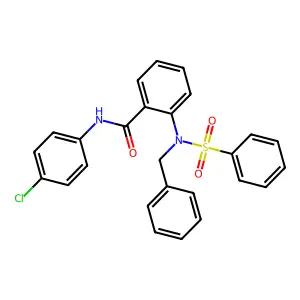 2-[(Benzenesulfonyl)(benzyl)amino]-N-(4-chlorophenyl)benzamide structure