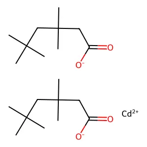 Neodecanoic acid, cadmium salt (2:1) structure