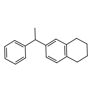 1,2,3,4-Tetrahydro-6-(1-phenylethyl)naphthalene structure