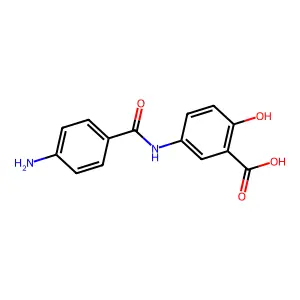 5-((4-Aminobenzoyl)amino)salicylic acid structure