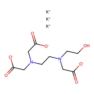 Tripotassium HEDTA structure