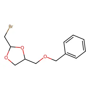 (2r,4r)-4-[(Benzyloxy)methyl]-2-(bromomethyl)-1,3-dioxolane structure