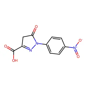 4,5-Dihydro-1-(4-nitrophenyl)-5-oxo-1H-pyrazole-3-carboxylic acid structure