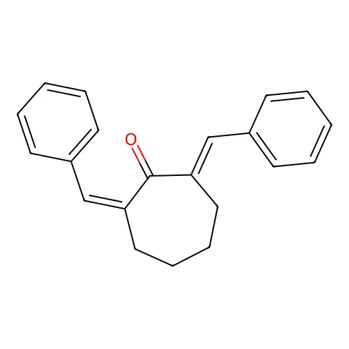 2,7-Dibenzylidene cycloheptanone structure