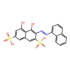 2,7-Naphthalenedisulfonic acid, 4,5-dihydroxy-3-(2-(1-naphthalenyl)diazenyl)- structure