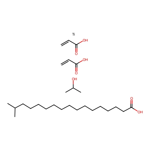 Titanium, (isooctadecanoato-kappaO)(2-propanolato)bis(2-propenoato-kappaO)- structure