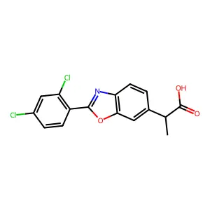 6-Benzoxazoleacetic acid, 2-(2,4-dichlorophenyl)-alpha-methyl- structure